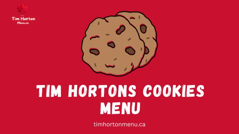 Tim Hortons Cookies Menu