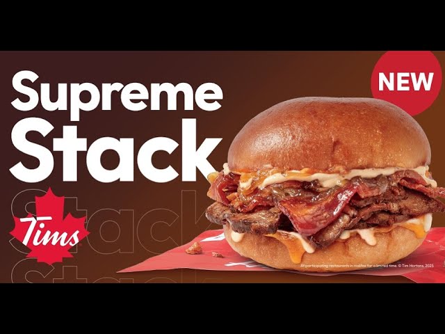 tim hortons Supreme Stack sandwich